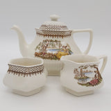 Adams - Du Barry Teapot with Antoinette Milk and Sugar - Tea Service