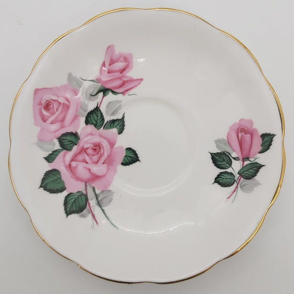 Queen Anne - Pink Roses - Saucer