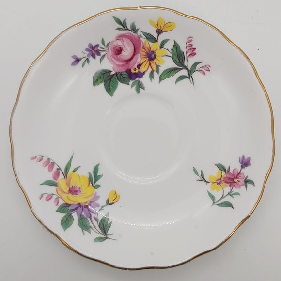 Royal Vale - Pink, Yellow and Purple Flowers - Saucer