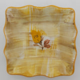James Kent - Yellow and Orange Flowers - Square Trinket Dish