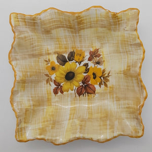 James Kent - Yellow and Orange Flowers - Square Dish