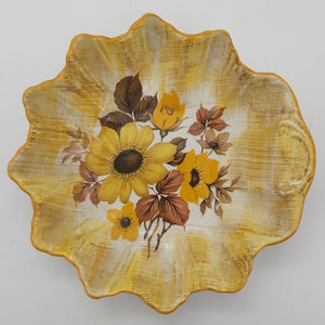 James Kent - Yellow and Orange Flowers - Round Dish