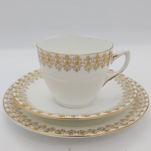 Windsor - White with Gold Filigree - Trio