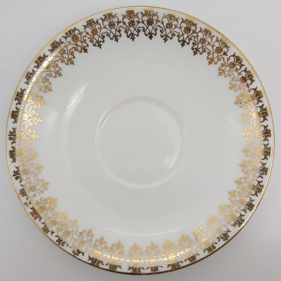Windsor - White with Gold Filigree - Saucer