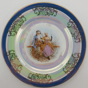 Japanese-made - Courting Couple with Pearl Lustre - Side Plate