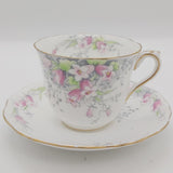 Crown Staffordshire - Pink Trumpet Flowers - Duo