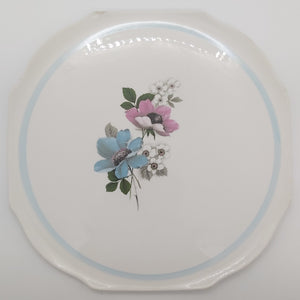 Lord Nelson - Blue and Pink Flowers - Cake Plate