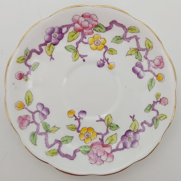 Royal Albert - Hand-painted Flowers Purple Branch - Saucer