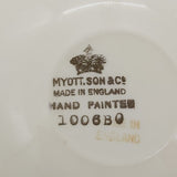 Myott - Hand-painted Orange and Brown Rim, 1006 - Demitasse Saucer
