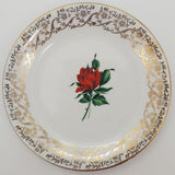 British Anchor - Red Rose with Filigree - Trinket Dish