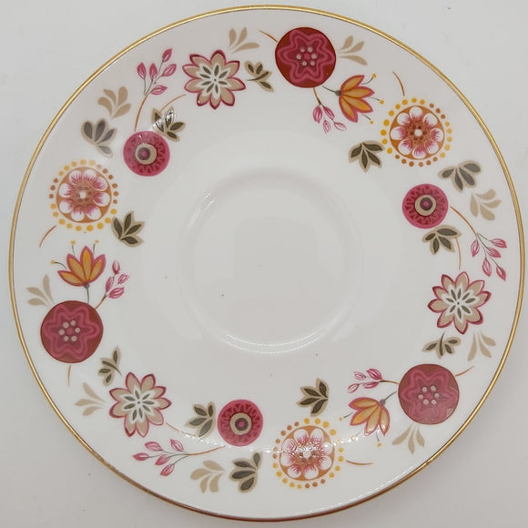 Marlborough - Red Flowers and Circles - Saucer