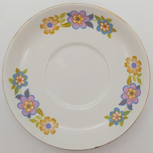 Weatherby Falcon Ware - Colourful Flowers - Saucer