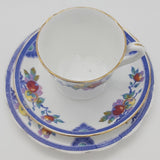 English-made - 6439 Branch of Fruit and Blue Rim - Trio