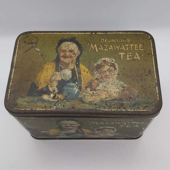 Mazawattee Tea Tin - Grandmother and Child - VINTAGE