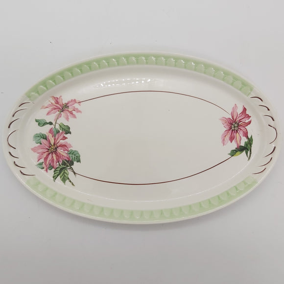 Barratts - Pink Flowers - Oval Dish