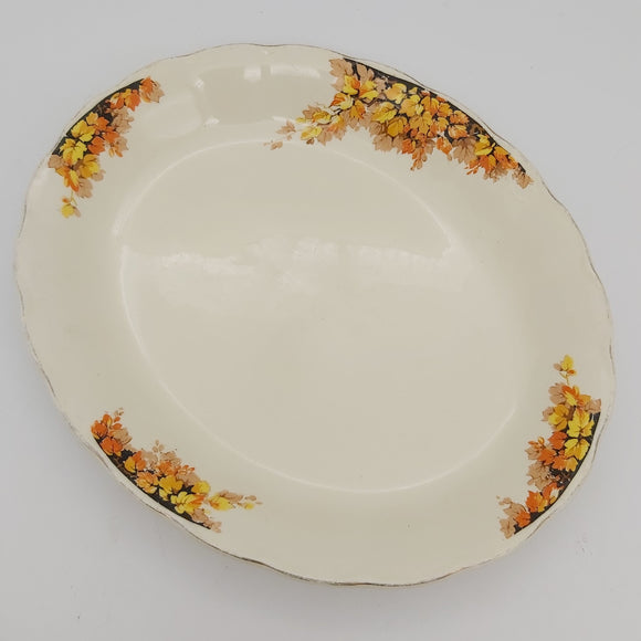 Grindley Creampetal - Autumn Leaves - Platter, Medium