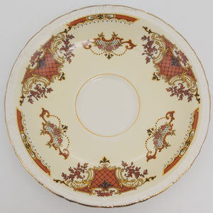 Hollinshead & Kirkham - Red Shield on Cream Band - Saucer