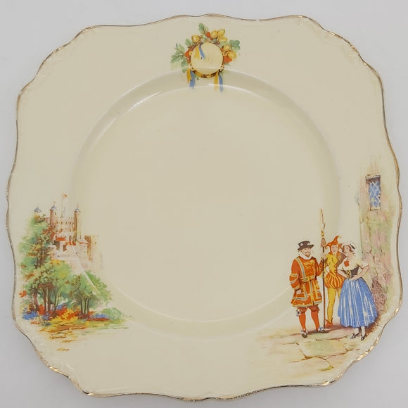 J & G Meakin - The Yeoman of the Guard - Square Plate