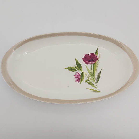 Ridgway - Pink Flowers - Oval Dish