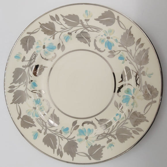 Myott - Hand-painted Blue Flowers with Silver Leaves, 1310 - Dinner Plate