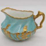 Crescent China - Teal and Gold - Tea for Two - ANTIQUE