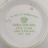 Royal Stafford - Roses to Remember, Maroon - Cup