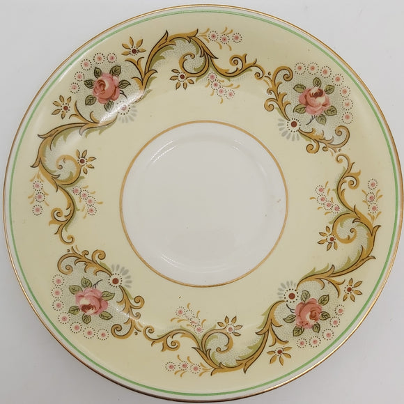Johnson Brothers - Pink Roses on Yellow Band - Saucer