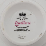 Queen Anne - 8350 Pink Rose in Blue Shield - 20-piece Tea Set