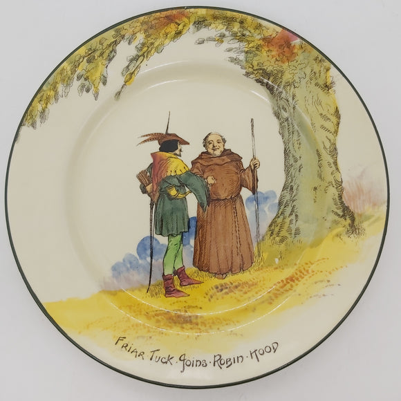 Royal Doulton - D3751 Under the Greenwood Tree: Friar Tuck Joins Robin Hood - Display Plate