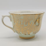 Colclough - Green with Filigree Flowers - Trio