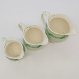 Wood & Sons - Green and White - Set of 3 Graduated Jugs