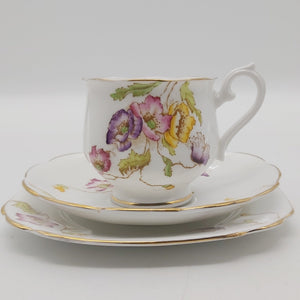 Royal Albert - Purple, Pink and Yellow Flowers, 8260 - Trio