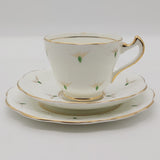 Trentham Royal Crown Pottery - Green and Gold - Trio