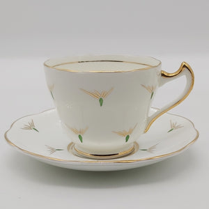 Trentham Royal Crown Pottery - Green and Gold - Duo