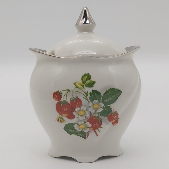 Royal Winton - Strawberries - Lidded Sugar Bowl/Preserve Pot
