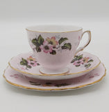 Colclough - Pink Flowers on Pink, 8240 - 21-piece Tea Set