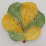 Shorter & Son - Petal, Yellow and Green - Strainer Bowl and Underplate