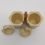 Shorter & Son - Basket-weave with Fruit - Lidded Preserve Pots