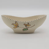 Honiton - Hand-painted Yellow Flower - Small Oval Dish