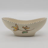 Honiton - Hand-painted Yellow Flower - Small Oval Dish