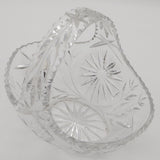 Vintage - Large Cut Crystal - Basket Vase