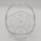 Vintage - Large Cut Crystal - Basket Vase