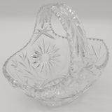 Vintage - Large Cut Crystal - Basket Vase