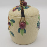 Shorter & Son - Basket-weave with Fruit - Biscuit Barrel