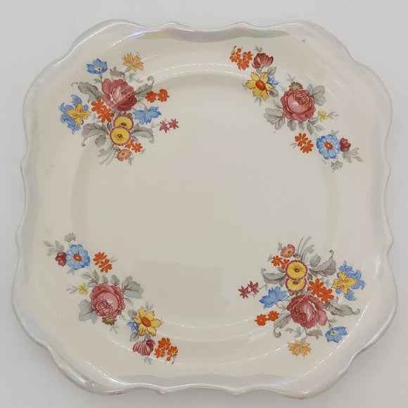 Lancaster & Sandland - Floral Sprays - Plate with Opal Lustre Rim
