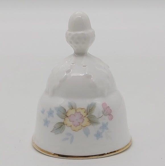 Staffordshire Bone China - Yellow, Pink and Blue Flowers - Small Bell