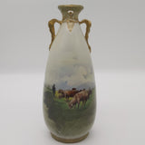 Royal Vienna - Hand-painted Sheep and Farmer - Vase - ANTIQUE