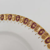 Royal Crown Derby - Heraldic, Maroon and Gold, A1068 - Dinner Plate