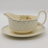 Susie Cooper - Blue Printemps - Gravy Boat and Underplate