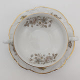 Hutschenreuther - Empire Rose on Sylvia Shape - Soup Bowl and Saucer